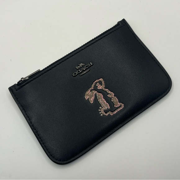 Coach x Selena Gomez Glitter Bunny Zip Wallet Card Holder Like New - Picture 9 of 9